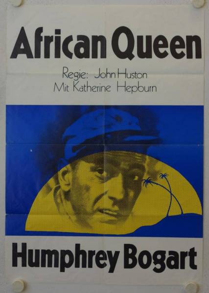 African Queen originales deutsches Filmplakat (R80s)